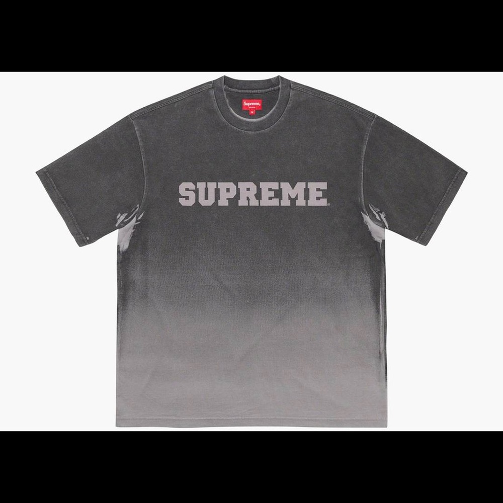 SUPREME Gradient Shirt-Sleeve Top Black size M - Picture 1 of 2